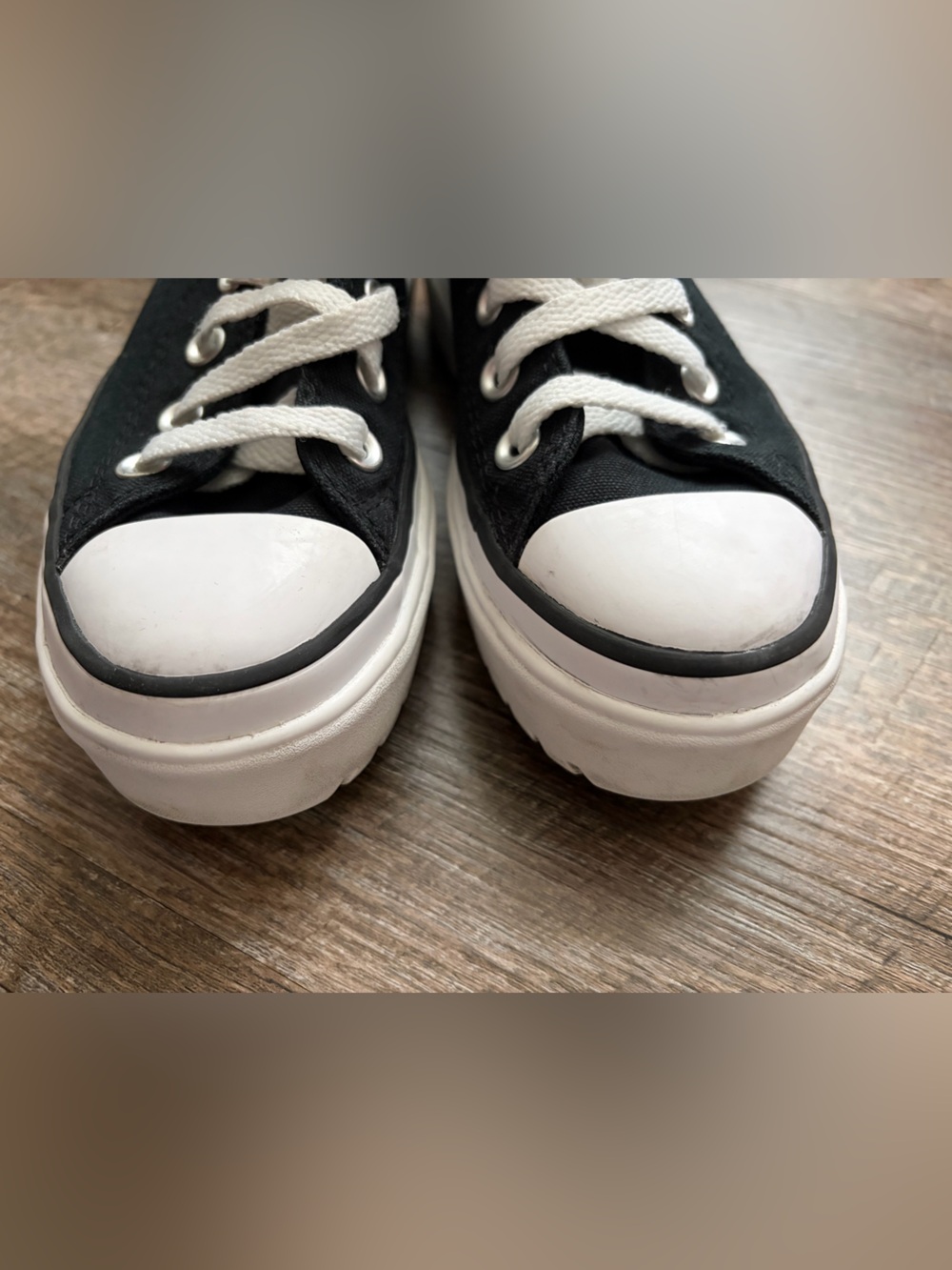 Converse Black & White Platform High-Top Sneaker - Picture 9 of 13